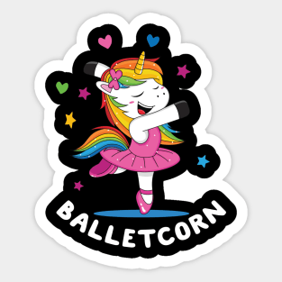 Balletcorn Unicorn Ballet Dancer Girl Sticker